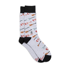 Load image into Gallery viewer, Socks that Support Music (Gray Guitars) - Small
