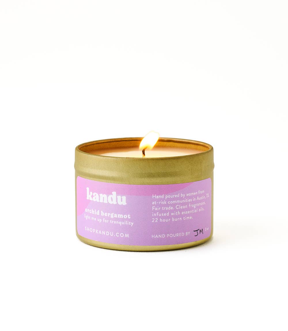 Candle - Orchid Bergamot (3oz Hand-Poured Soy Wax)