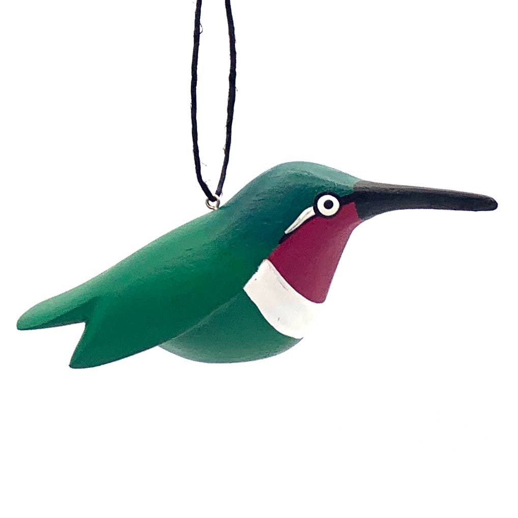 Purple-breasted Hummingbird Balsa Ornament