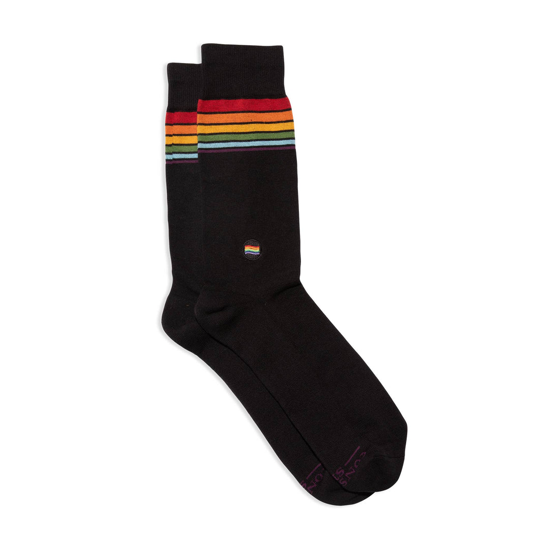 Socks that Save LGBTQ Lives (Classic Rainbow) - Small